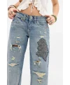 Kayla Rip & Repair İşlemeli Lowrider Kot Pantolon