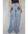 Düşük Bel With Flower Jean