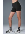 Kadın Siyah Tayt Şort Likralı Spor & Günlük Kombin