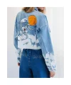 Bugs Bunny Detay Denim Crop Ceket