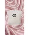 Dantel Kirazlı Fiyonk Crop Tshirt