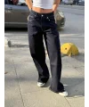 Düşük Bel Koyu Denim Ekstra Baggy Jean Pantolon