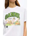 GANNİ Beyaz Basic Park Tişört
