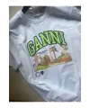 GANNİ Beyaz Basic Park Tişört