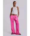 JL Esintili Pembe Düşük Bel Bol Paça Jogger Eşofman Altı Kadın