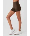 Kadın Yüksek Bel Toparlayıcı Spor Biker Şort 5 Diz Üstü Kesim