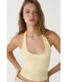 Kadın Halter Yaka Crop Top Body