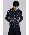 JD Siyah Puantiyeli Kapüşonlu Sweatshirt&Mono Black Polkadot Hoodie