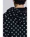 JD Siyah Puantiyeli Kapüşonlu Sweatshirt&Mono Black Polkadot Hoodie