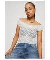 Urban Outfitter Kısa Kol Dantel Bluz