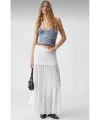 Uzun Dantel Astarlı Etek
