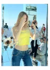 Subdued Brasil Straplez Crop