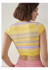 Seamless Çizgili Crop Top
