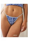 y2k Zebra Desenli Tanga