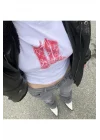 Y2k Çizme Baskılı T-shirt