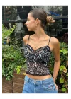 VibeGaia y2k Zebra Transparan Askılı
