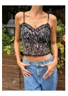 VibeGaia y2k Zebra Transparan Askılı