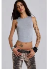 VibeGaia Sırt Baskılı Crop JL