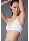 Dikişsiz Fit Sporcu Sütyeni Destekli Crop Spor Üst
