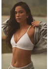 Dikişsiz Fit Sporcu Sütyeni Destekli Crop Spor Üst