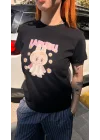 Sevimli Canavar Baskılı Nakış Detaylı T-Shirt