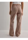 Bej Eskitme Baggy Jean Streç Beş Cep Pantolon