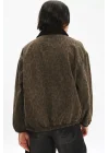 Leopar Bomber Unisex Ceket Oversize Mevsimlik Kaban