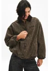 Leopar Bomber Unisex Ceket Oversize Mevsimlik Kaban
