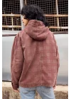 Bordo Bomber Unisex Ceket Oversize Mevsimlik Kaban