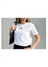 AO Yazılı Beyaz T-shirt