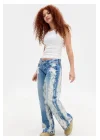 BDG Beyaz Parça Boyalı Düşük Bel Baggy Jean
