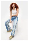BDG Beyaz Parça Boyalı Düşük Bel Baggy Jean