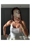 Beyaz Şeffaf Askı Detay Atlet