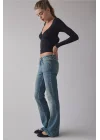 Brooke Düşük Bel Flare Jean