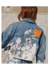 Bugs Bunny Detay Denim Crop Ceket