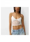 Dantel Askılı Crop Bluz ORJ