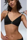Dikişsiz Fit Sporcu Sütyeni Destekli Crop Spor Üst