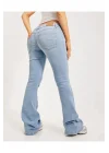 Düşük Bel Açık Mavi Bootcut Jean