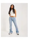 Düşük Bel Açık Mavi Bootcut Jean