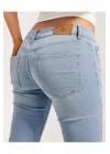 Düşük Bel Açık Mavi Bootcut Jean