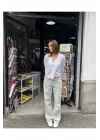 Düşük Bel Buz Mavi Kot Pantolon