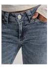 Düşük Bel Luxury Taşlı Kot Pantolon