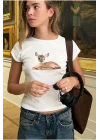 Fiyonk Detay Baskı T-Shirt