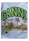 GANNİ Beyaz Basic Park Tişört