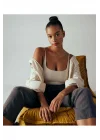 Kadın Seamless Spor Sütyeni Pause Bralette Çakıl Grisi