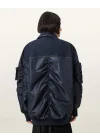 Lacivert Çift Kumaş Oversize Ceket