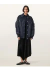 Lacivert Çift Kumaş Oversize Ceket
