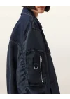 Lacivert Çift Kumaş Oversize Ceket