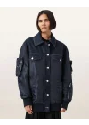 Lacivert Çift Kumaş Oversize Ceket