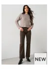 Leopar Desenli Düşük Bel Kot Pantolon